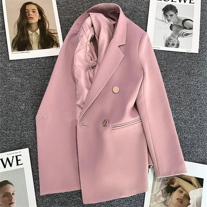 Office Blazers For Women 2023 Casual Fashion Long Sleeve New White Black Single Button Jackets Coats Blazer