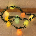 Luminous Easter Egg Wreath 10 LED Lights 2M Easter Twig Garland Crack Easter Egg Waterproof Artificial Easter Lights String