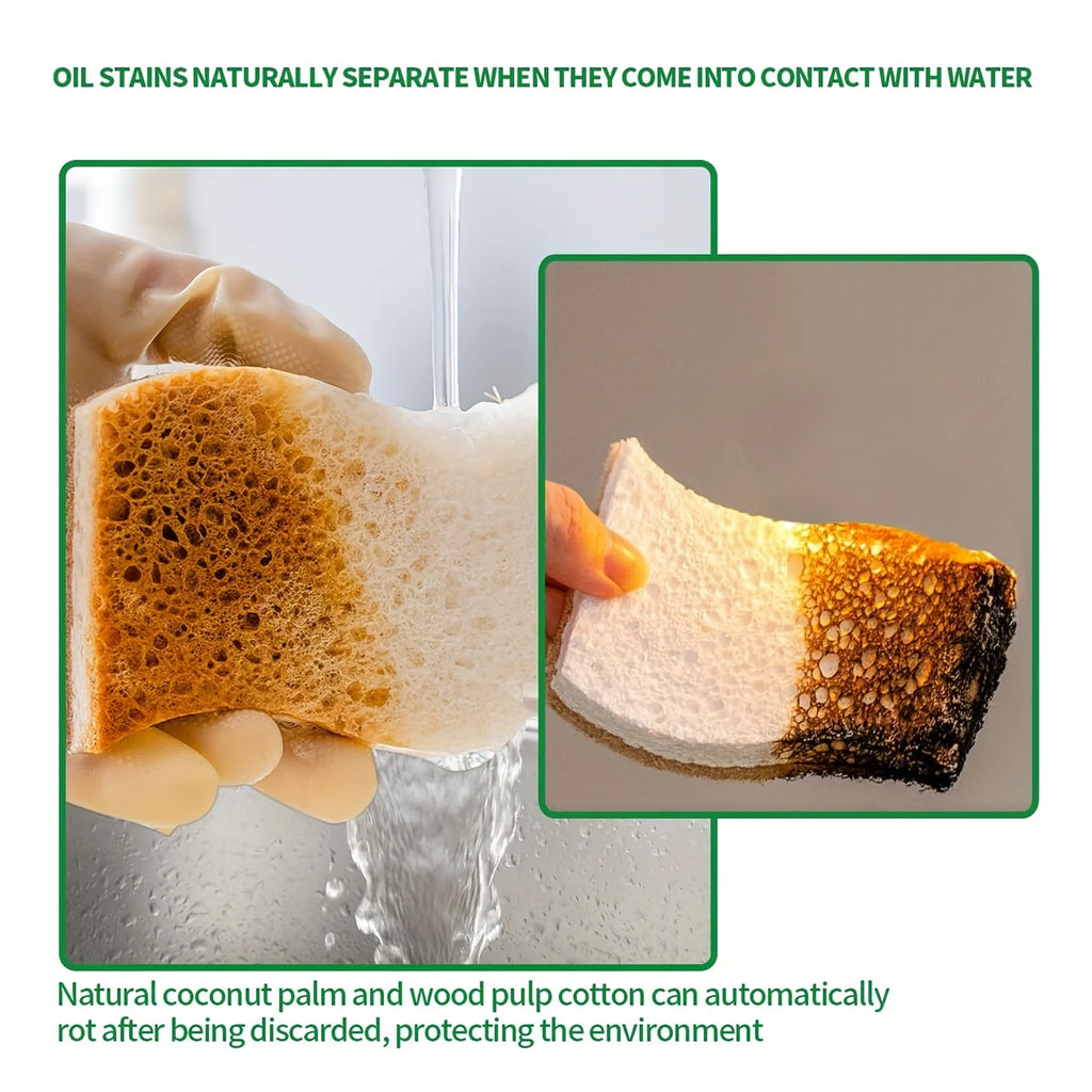 Kitchen Sponge Dish Brush, Bamboo Dish Brush, Bottle Brush, Wooden Palm Basin Brush, Cleaning Brush with Sisal Brushing