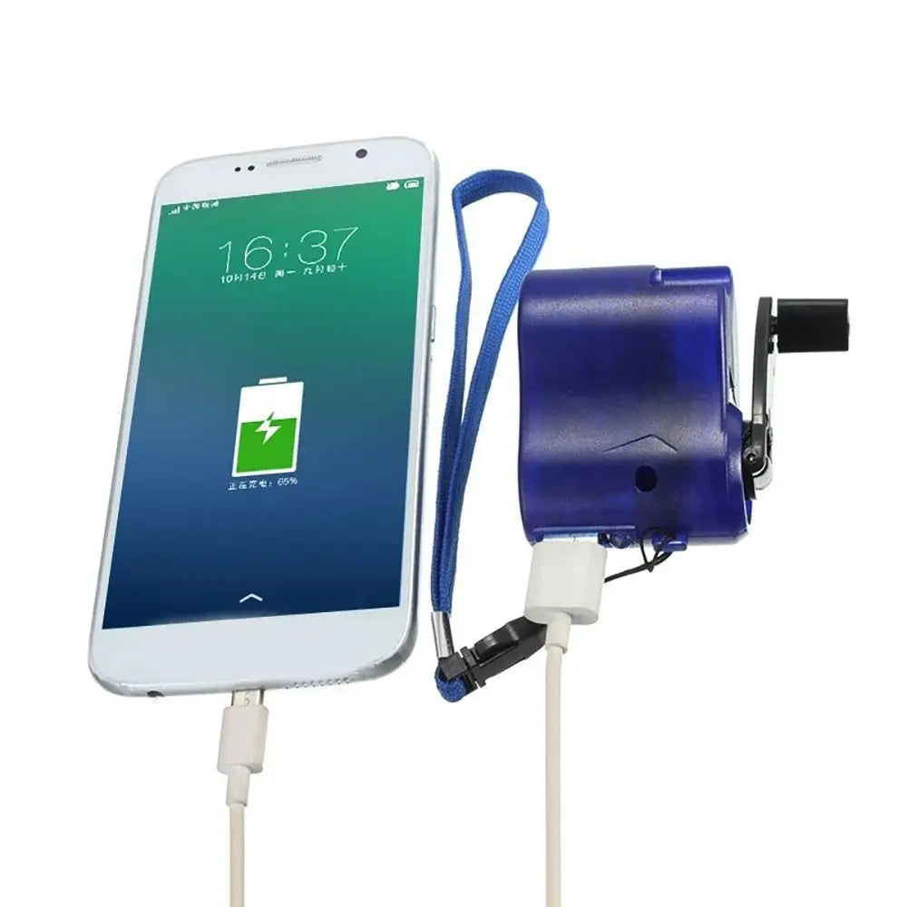 Camping Outdoor Power Bank Phone Charging Manual Charger Power Crank Dynamo Emergency Charger
