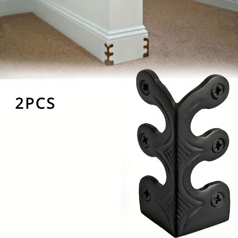 Skirting Board Edge Guards for Furniture & Baseboard Protection, Decorative Metal Wall Protectors, Corner Protectors Furniture