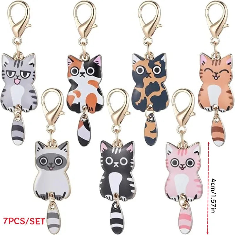 Cat Keychain, Cute Cat Charms, Accessories for Women Car Keys Purse Handbags Girls Women Gift DIY Crafts