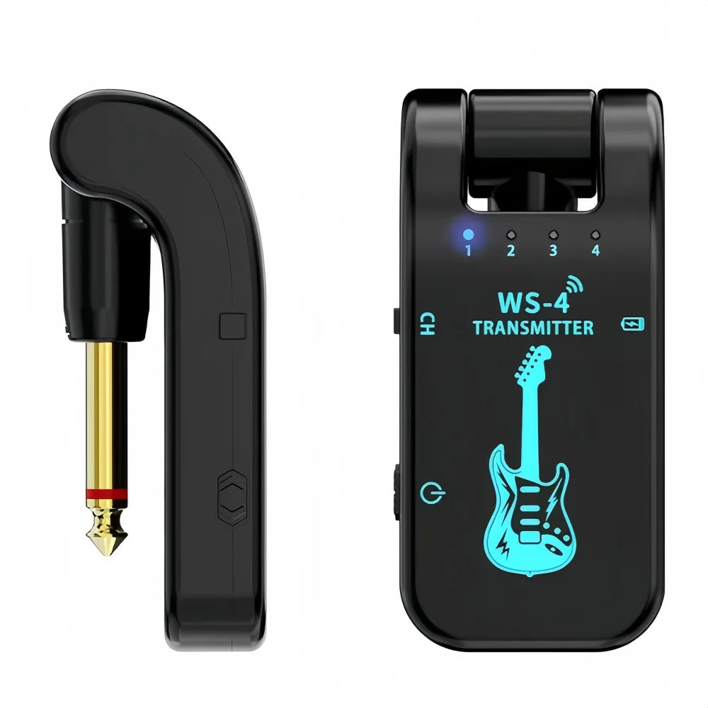 2.4G Wireless Guitar System - Rechargeable Guitar Transmitter & Receiver for Electric Guitar & Bass, Plug & Play, Low Latency