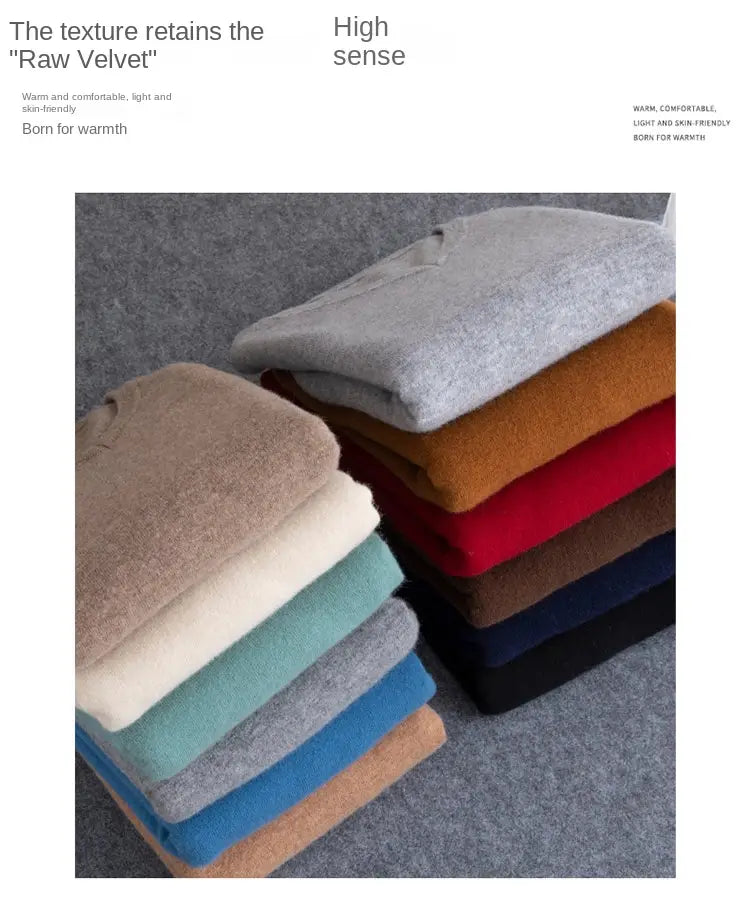 Stapeln Sie weiche Herren-Merino-Cashmere-V-Ausschnitt-Pullover mit Strukturstrickung in verschiedenen neutralen und lebendigen Farben.