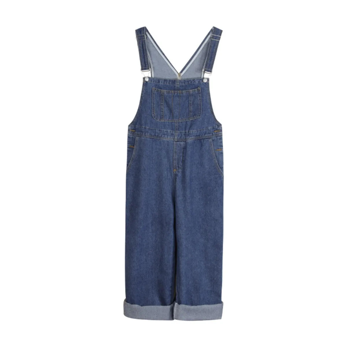 2026 New Women's Casual Wide-Leg Suspender Pants Denim Overalls with Pockets and Hooks Suitable For All Seasons