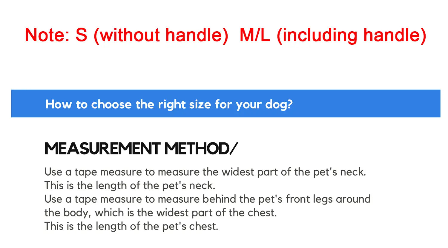 Manuel d’instructions pour sélectionner la bonne taille d’un collier réglable pour animal de compagnie dans un ensemble de harnais comportant des directives claires pour mesurer la circonférence du cou et des options de dimensions de laisse pour animal de compagnie.