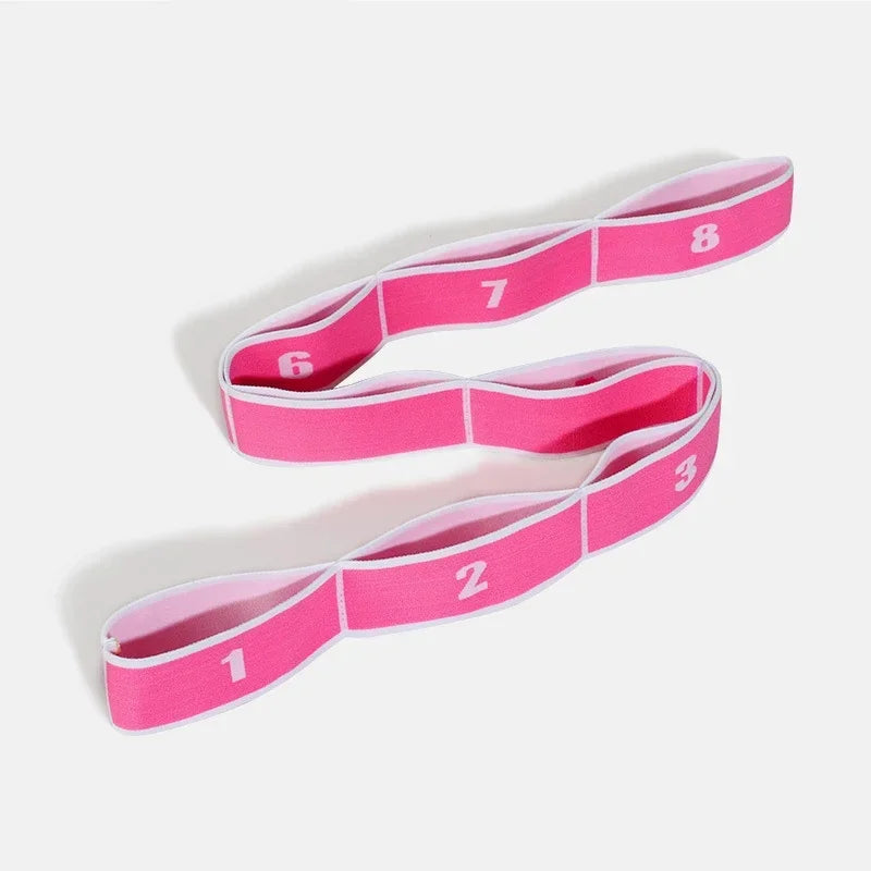 Yoga Pull Strap Belt Polyester Latex Elastic Latin Dance Stretching Band Loop Yoga Pilates Fitness Exercise Resistance Bands
