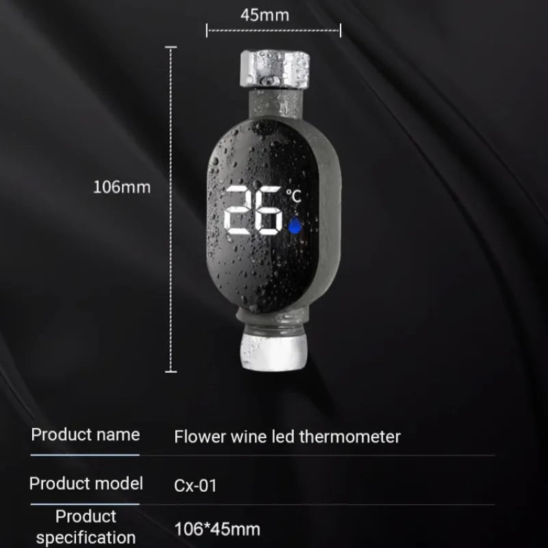 Household bathroom waterproof smart shower device high sensitivity temperature display wide applicable adult general design safe