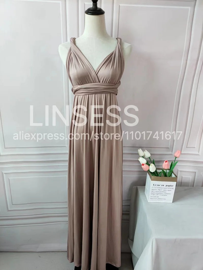 Bridesmaid Dress, Olive Green Maxi Bridesmaid Dress, Bridal Party Convertible Dress, Multiway Infinity Dress, Custom Dress