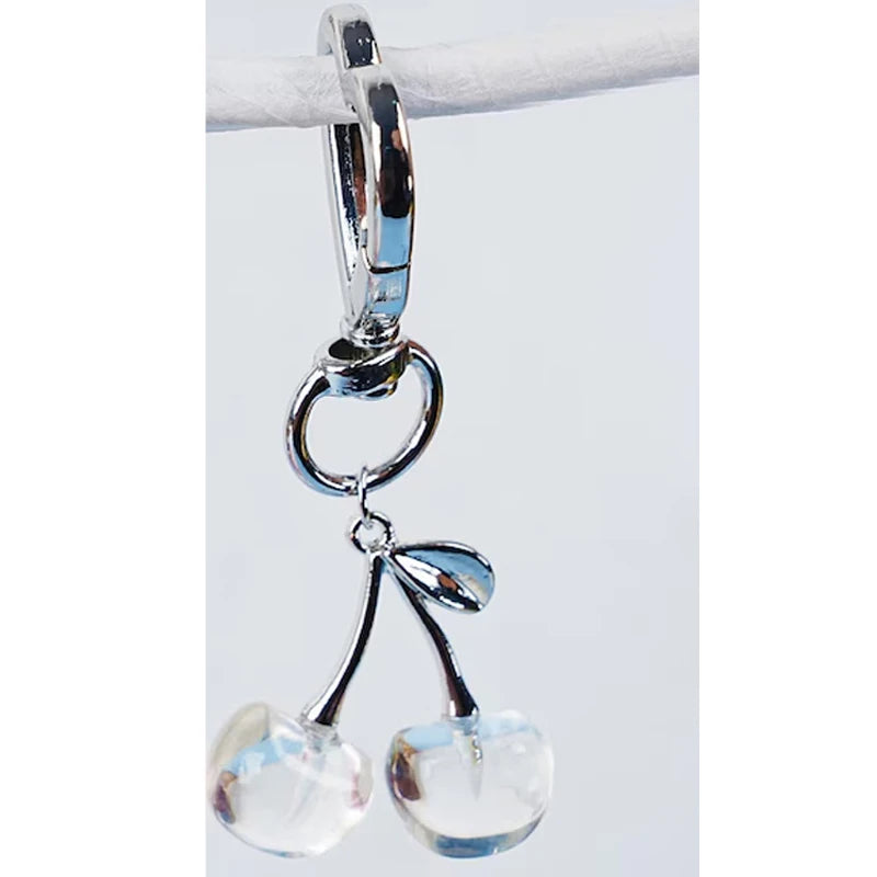 Cute Keyring Cherry Bag Charms Keychains Women Keychain for Bags Carabiner for Keys Accessories Wallet Chain Charm Fashion Gifts