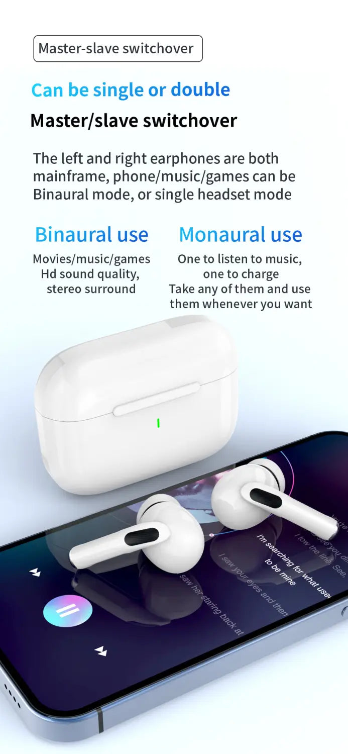 white true wireless bluetooth earphones with hifi noise reduction featuring a sleek ergonomic design and matching white charging case