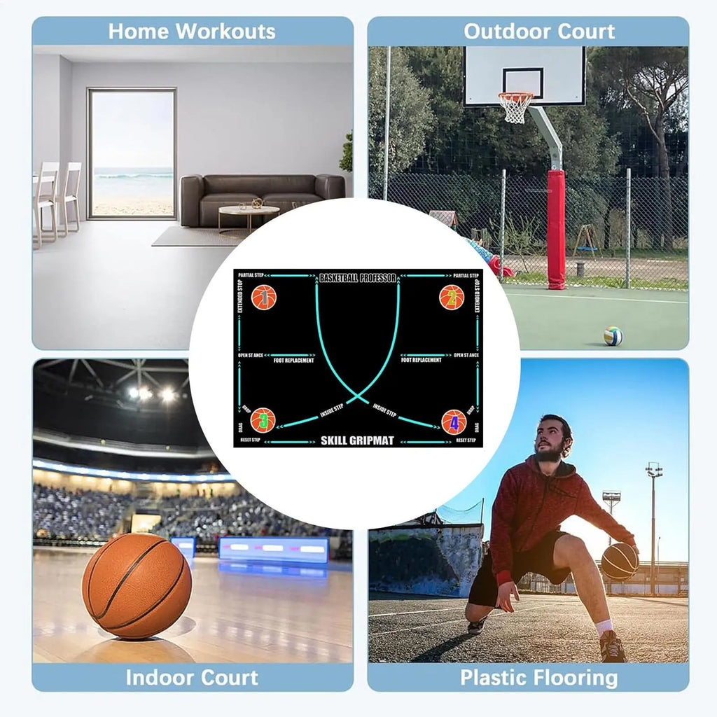 Anti-Slip Basketball Dribble Training Mat Portable Sports Training Gear for Kids Adults Athletes Basketball Practice TrainingAid