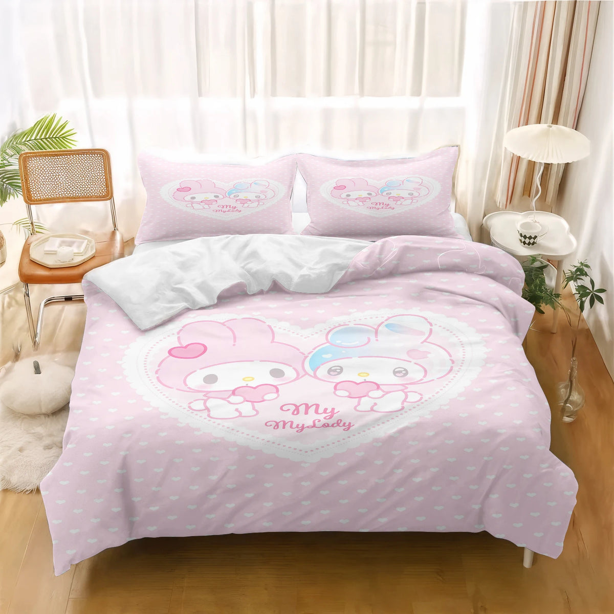Bedding Set My Melody Duvet Cover Teen Bedroom 100% Polyester Decor Ultra Soft Comfortable Children Room New Various Size