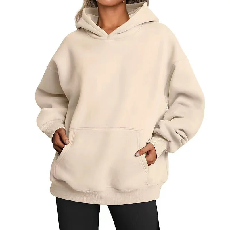 New Women tops Casual Hoodies Women Fleece Warm Hoodies autumn winter Pullovers Fashion Multiple Colour loose Women Sweatshirts
