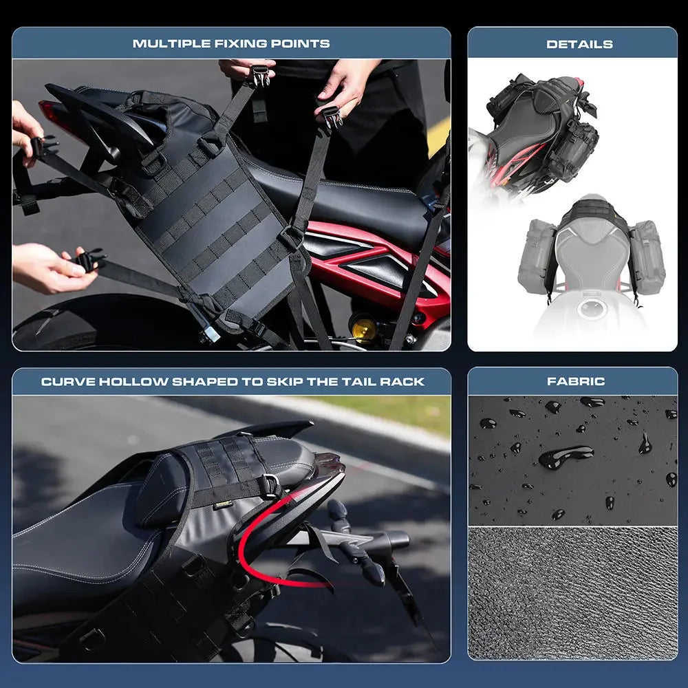 Rhinowalk Motorcycle Saddle Bag Mounting Base Motorcycle Universal Saddle Base Tail Luggage System Motocross Accessories