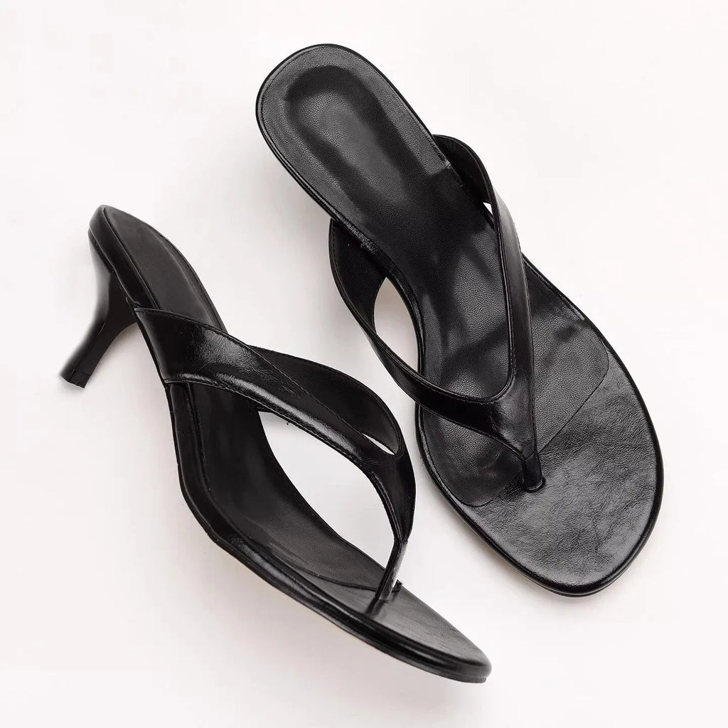 *Fashionable Hot Selling Elegant Sexy Casual Sandals for Women Summer New Comfortable Toe Clamped Banquet High-heeled Slippers