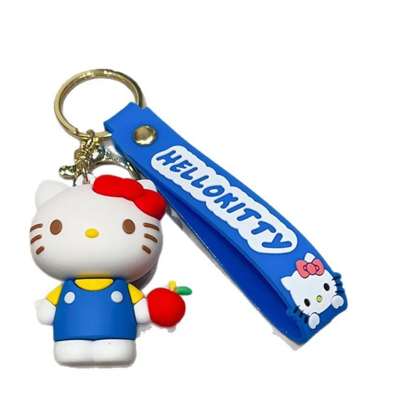 Cute Cat Keychain, Lovely Cartoon Design. Perfect Bag, Car Pendant Gift for Couples.