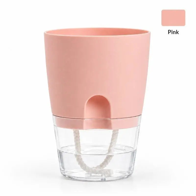 1Pcs Plastic Planters Transparent Self-Watering Plant Flower Pot Lazy Hydroponic Flowerpot Home Garden Decoraction Planters