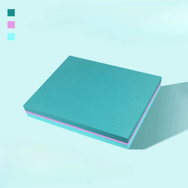 40*33*6cm Contrast Color Yoga Balance Pad Soft TPE Non-slip Exercise Pad Pilates Plank Fitness Training Mat