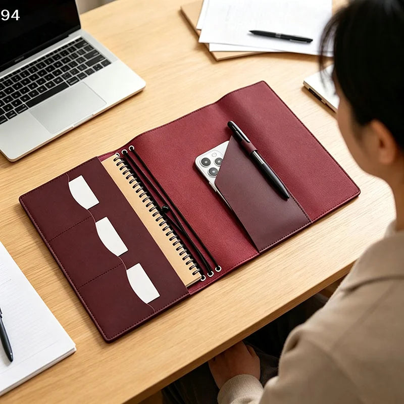 PU Leather Travel Journal Notebook Cover Retro Loose Leaf Planner Protector Case For Diary Office Gift UseNF stationery