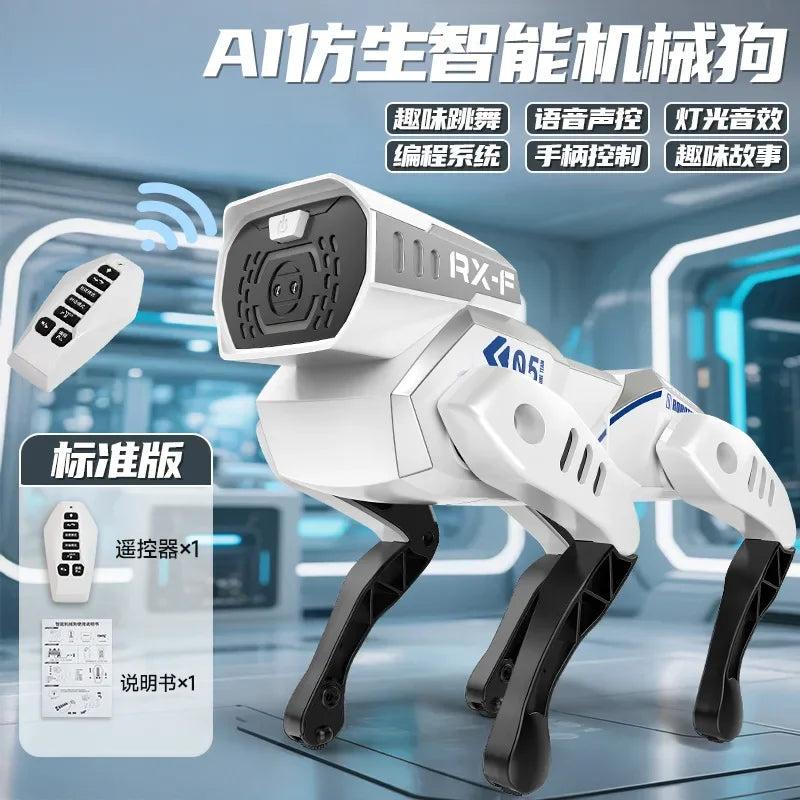 Robot Dog Kids Interactive AI Robotic Pet with Voice Control, Remote Programmable STEM Learning Toy Boys and Girls