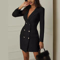 New Women Blazer Elegant Office Lady Dress Long Sleeve Black White Spring Summer Female Causal Fashion Large Size Suit