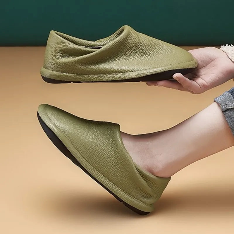 Women's Leather Shoes, Top-grade Cowhide,2026new Style, Flat Shoes, Women's Mother's Shoes Women Work Shoes Comfortable for Work