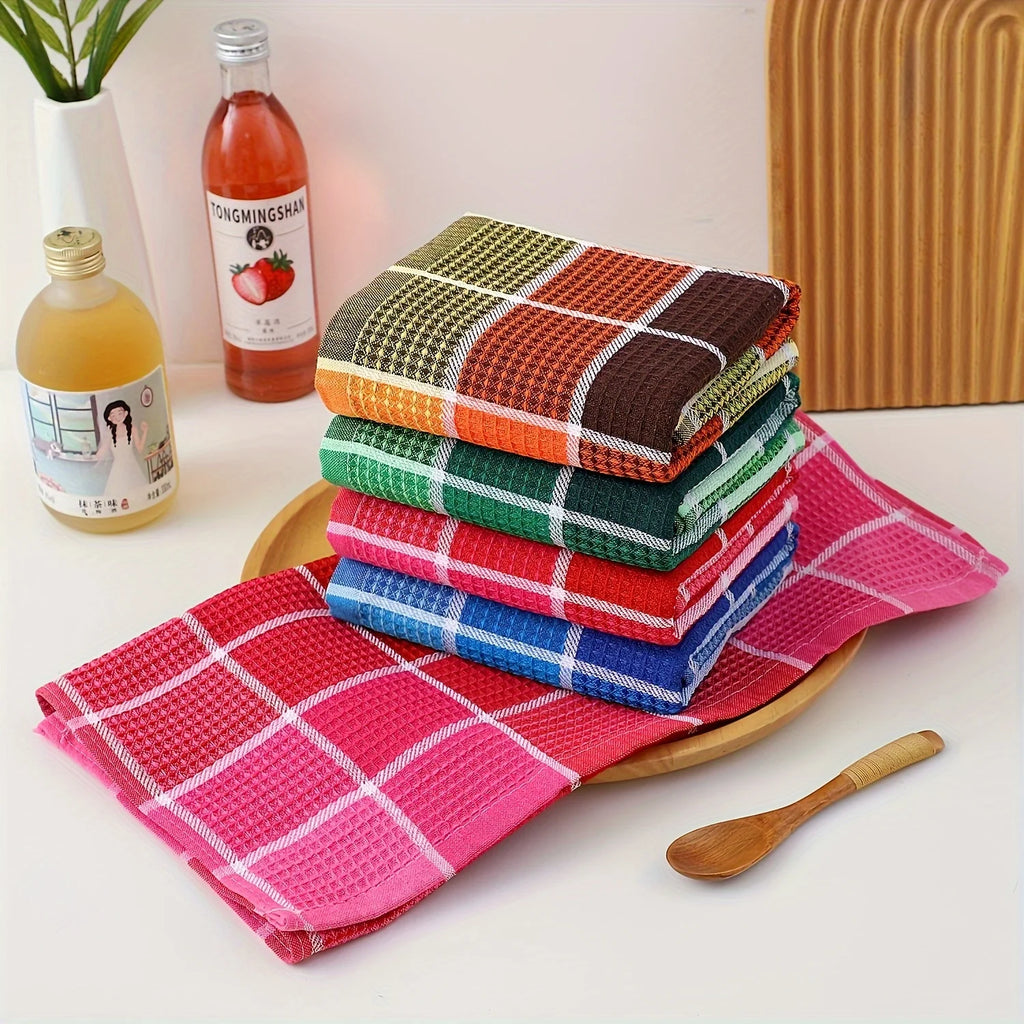 3/4/8 Pieces, Green/Pink/Blue/Yellow, Durable Cleaning Cloths, Highly Absorbent, Perfect for the Kitchen, Kitchen Cloths, Cleaning Cloths, Scouring Pads, Dish Towels, Scouring Pads, Kitchen Essentials