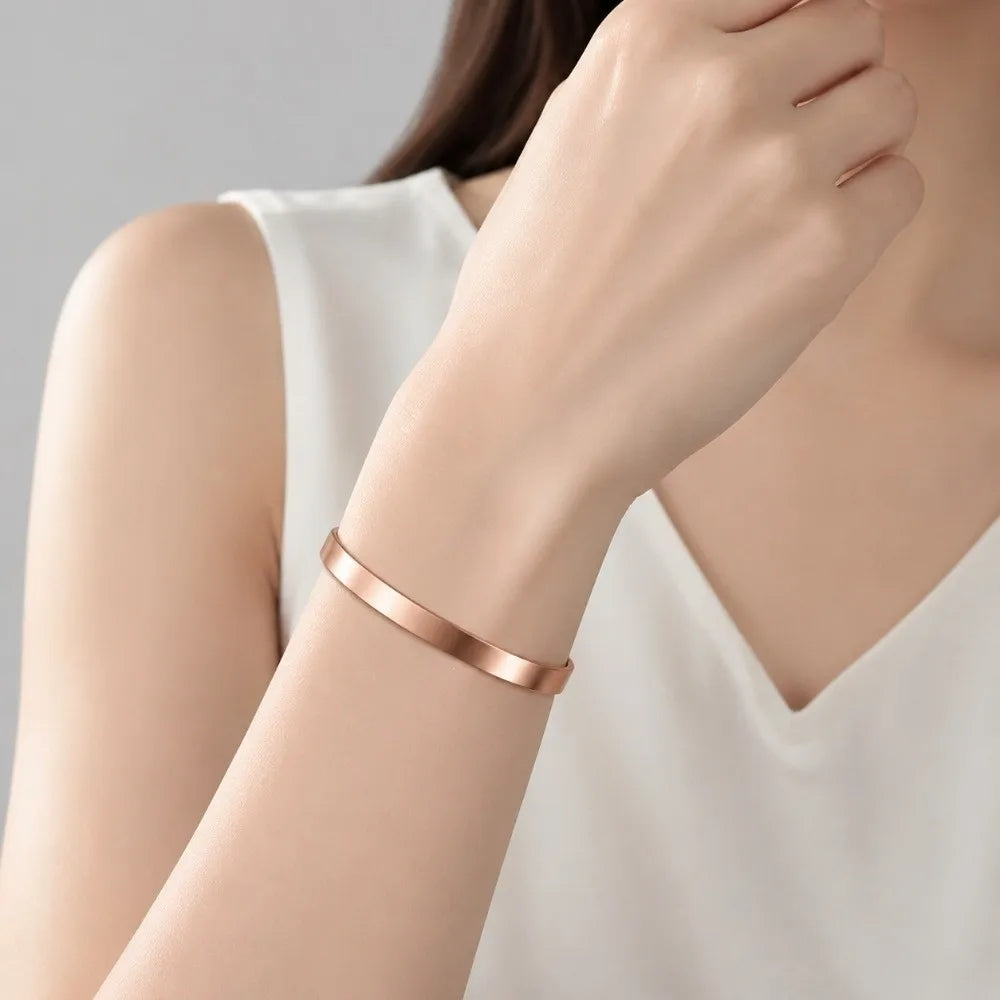 Retro Magnetic Bangles Ring Comfortable To Wear Simple Cuff Bracelets Unisex Fashion Magnetic Energy Wristband Men Women