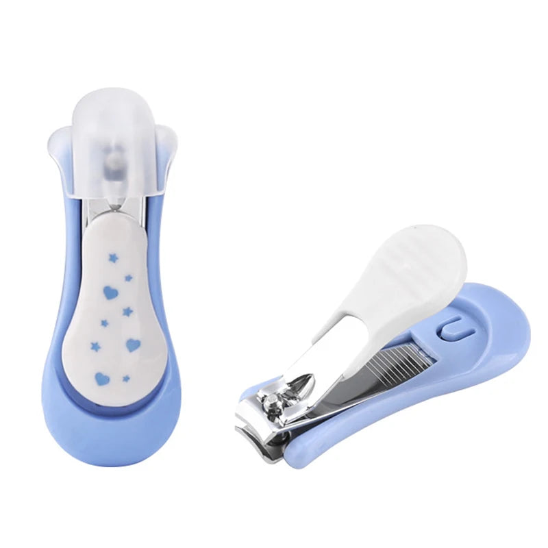 4 Pcs/Set Baby Care Set: Nail Clipper with Cover, Nail Files, Scissors