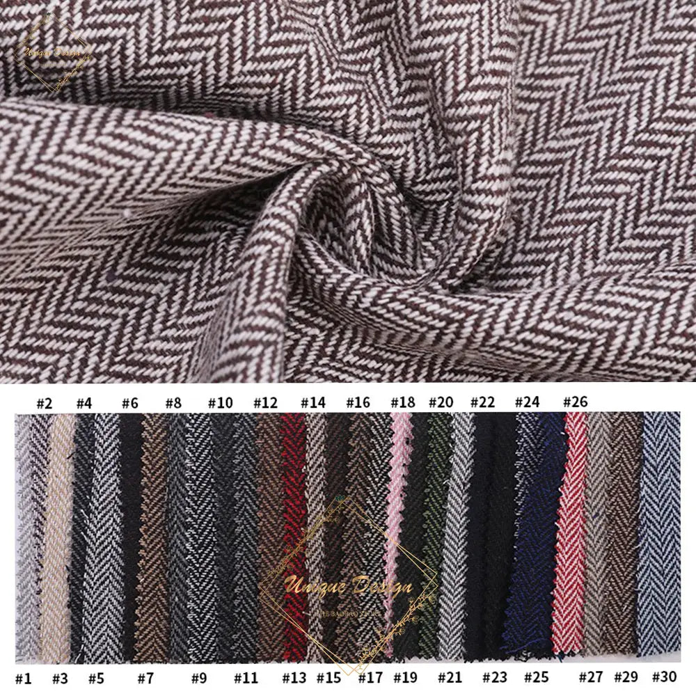 traje de hombre de tweed marrón de tres piezas, de una sola hilera, entallado sencillo, confeccionado en tela de lana con espiga texturizada en patrón clásico marrón y blanco, con múltiples variaciones de color para selección del tipo de cierre para envío directo.