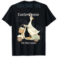 Easter Goose on The Loose Silly Goose Eggs Happy Easter T-Shirt Y2k Humor Aesthetic Saying Tee Novelty Gift Women's Fashion Tops