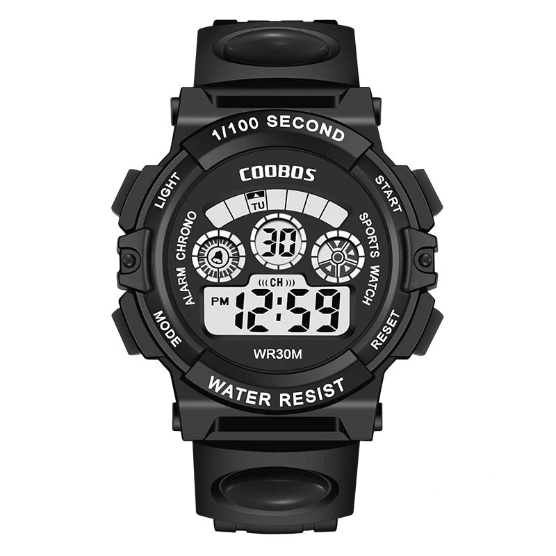 Multifunctional Digital Watch For Kids Boys Girls 30M Waterproof Sport LED Electronic Wristwatch Fashion Luminous Children Watch