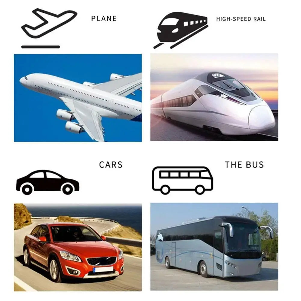 Train à grande vitesse « argenté » à conception aérodynamique élégante et fenêtres teintées, présenté dans un produit de lit d’avion d’appoint portable pour tout-petit et matelas d’air de voyage.
