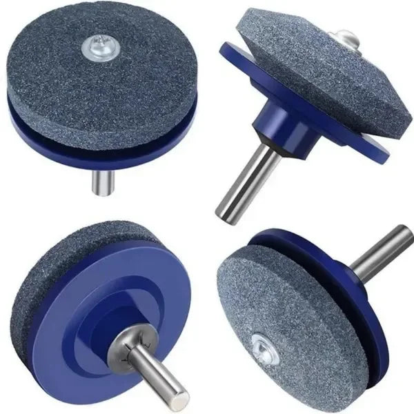 50mm Lawn Mower Sharpener Blade for Power Hand Drill Knife Sharpening Stone Grindstone Grinding Tool Garden Whetstone Sander