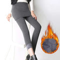 Women Pleated Skirts Leggings Thickened Plush Winter Warm Pants Thermal Tight Trousers Leggins Pantalones Streetwear 4XL