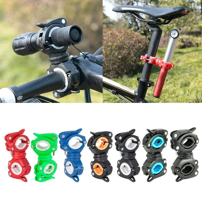 Cycling  Accessories For 360 Degree Bicycle Lamp Holder LED Flashlight Stand Bike Light Bracket Multifunctional Rotatable