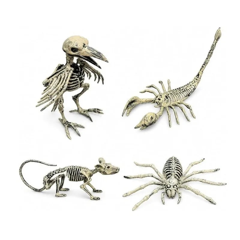 Halloween Animal Skeletons Plastic Skeleton Crow Mat Decorations for Yard Garden Lawn Graveyard Halloween Party Favors