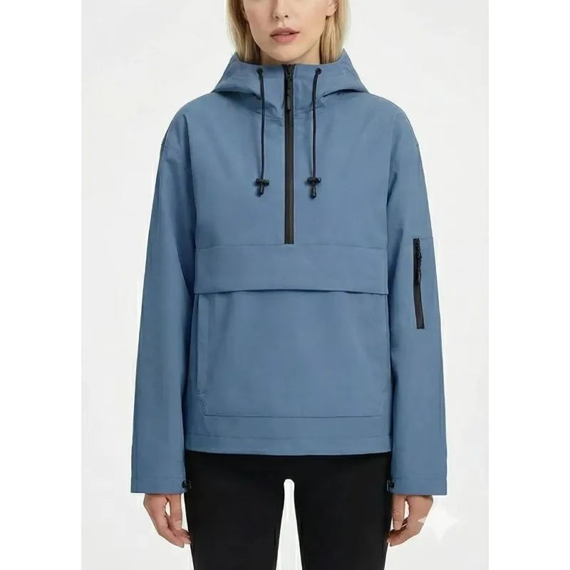 New Women's Casual Sports Trench Coat Spring Autumn Hooded Parker Outerwear Fashion Female Pullover Jumper Suit Jacket Zipper