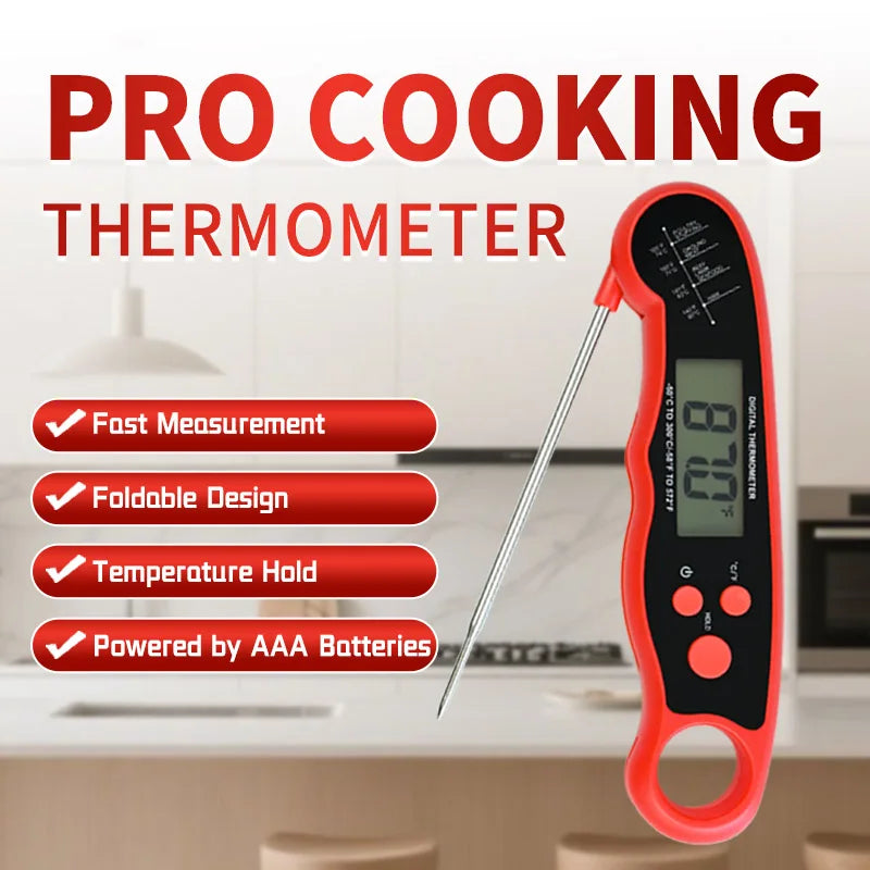 Kitchen Tools Digital Food Thermometer for Cooking and Baking Kit Instant Read Meat Thermometer with Backlight Hold Function
