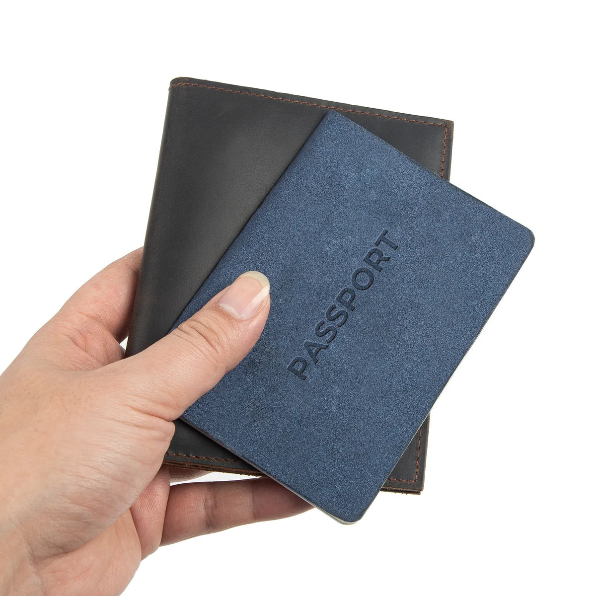 All-in-One Leather Passport Holder - Travel Wallet with Zipper & Card Slots, Durable Document Organizer for Trips & Business