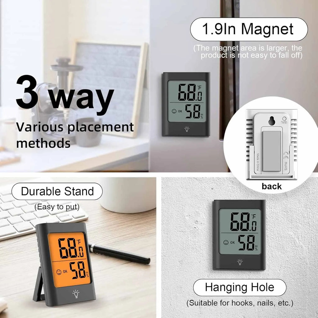 Digital Hygrometer Indoor Thermometer Hygrometer Room Thermometer and Humidity Gauge with Temperature Monitor for Home, Room, Of