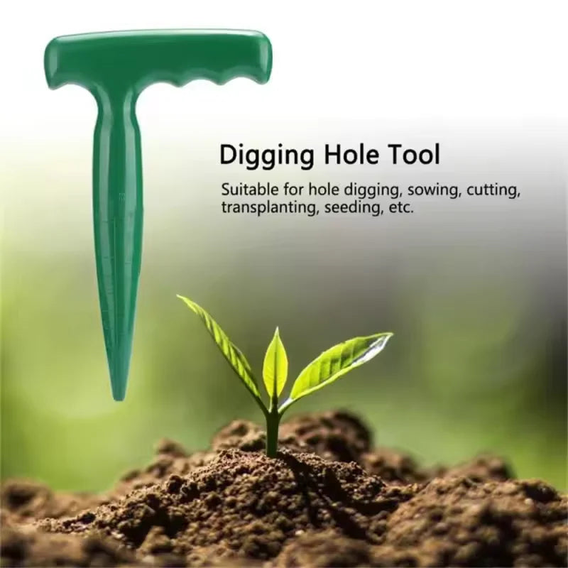 1pc Handheld Garden Hole Puncher Clear Scale Planting Tools Lightweight Digging Hole Tool Sowing Seeds Dispenser For Hole Diggin