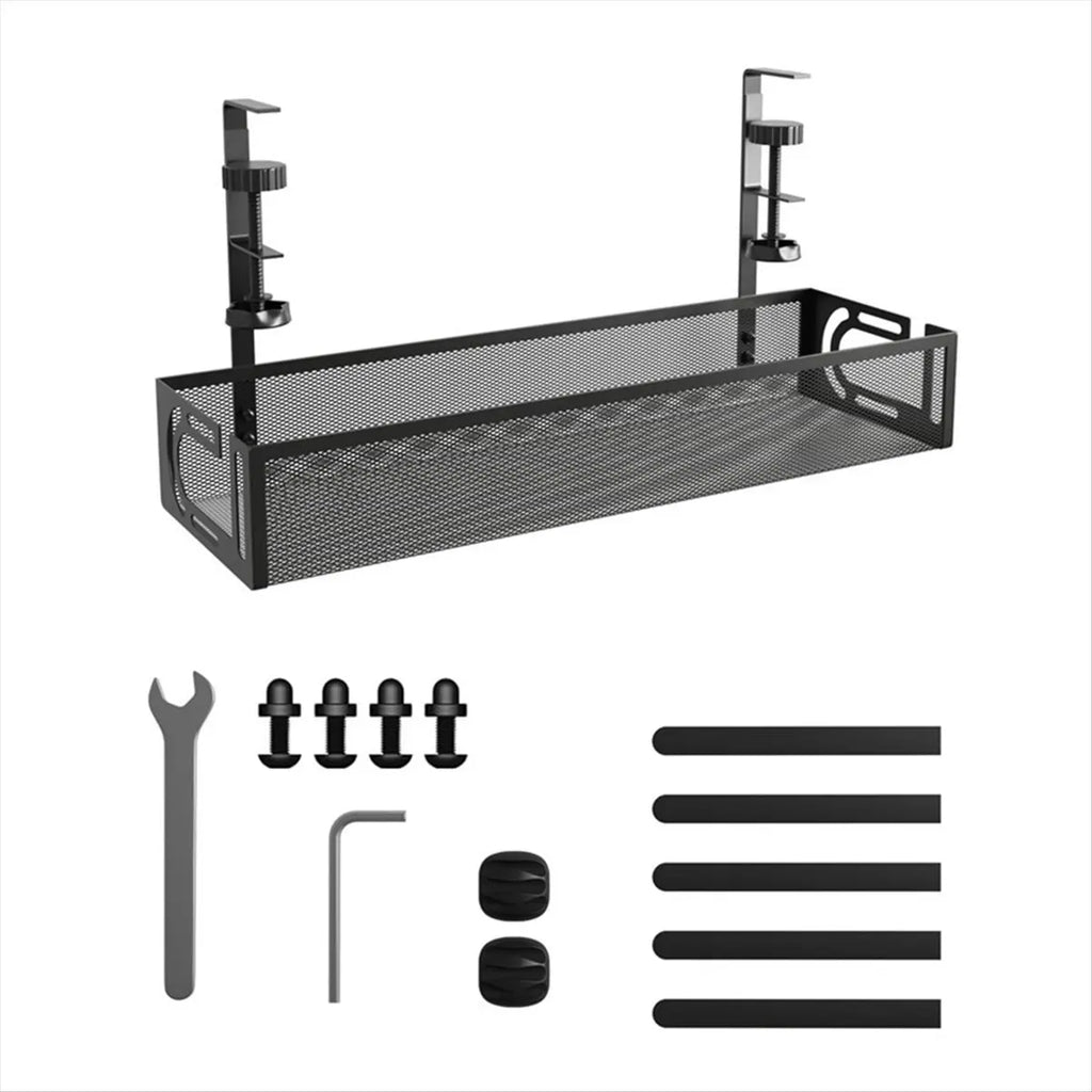 [CLOS] Cable Management Under Desk, Under Desk Cable Management Tray, Desk Cable Organizer,Cable Management Box,Cord Organizer