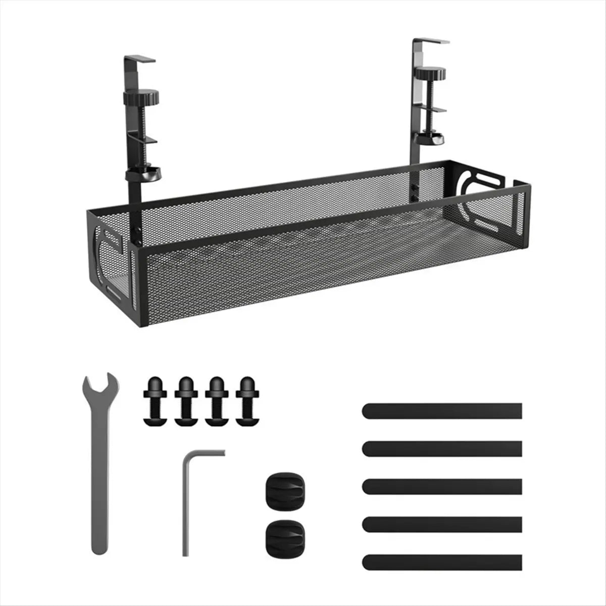 [CLOS] Cable Management Under Desk, Under Desk Cable Management Tray, Desk Cable Organizer,Cable Management Box,Cord Organizer