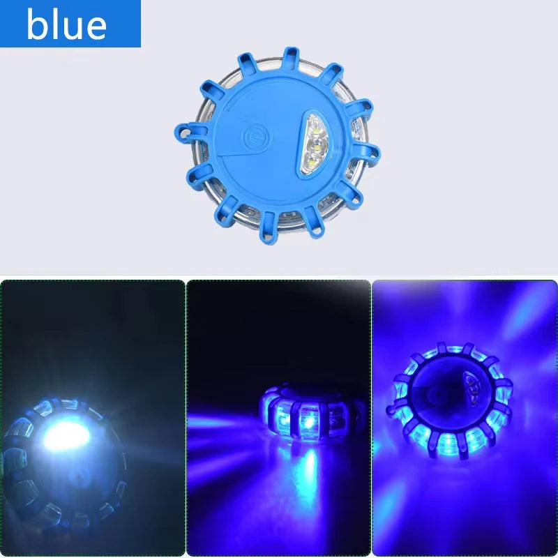 Car Emergency Road Rescue Magnetic LED Strobe Warning Light Safety Flashing Lights Roadside Auto Signal Beacon Lamp Accessory