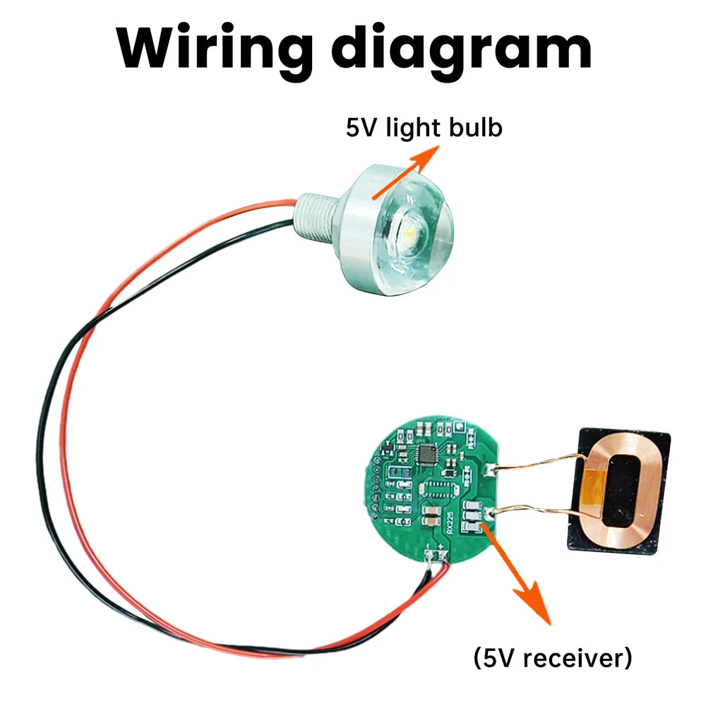 5W 5V 1A Wireless Charging Receiver Module Efficient Fast Charge Type-C Interface Compact Design DIY Projects Power Solution