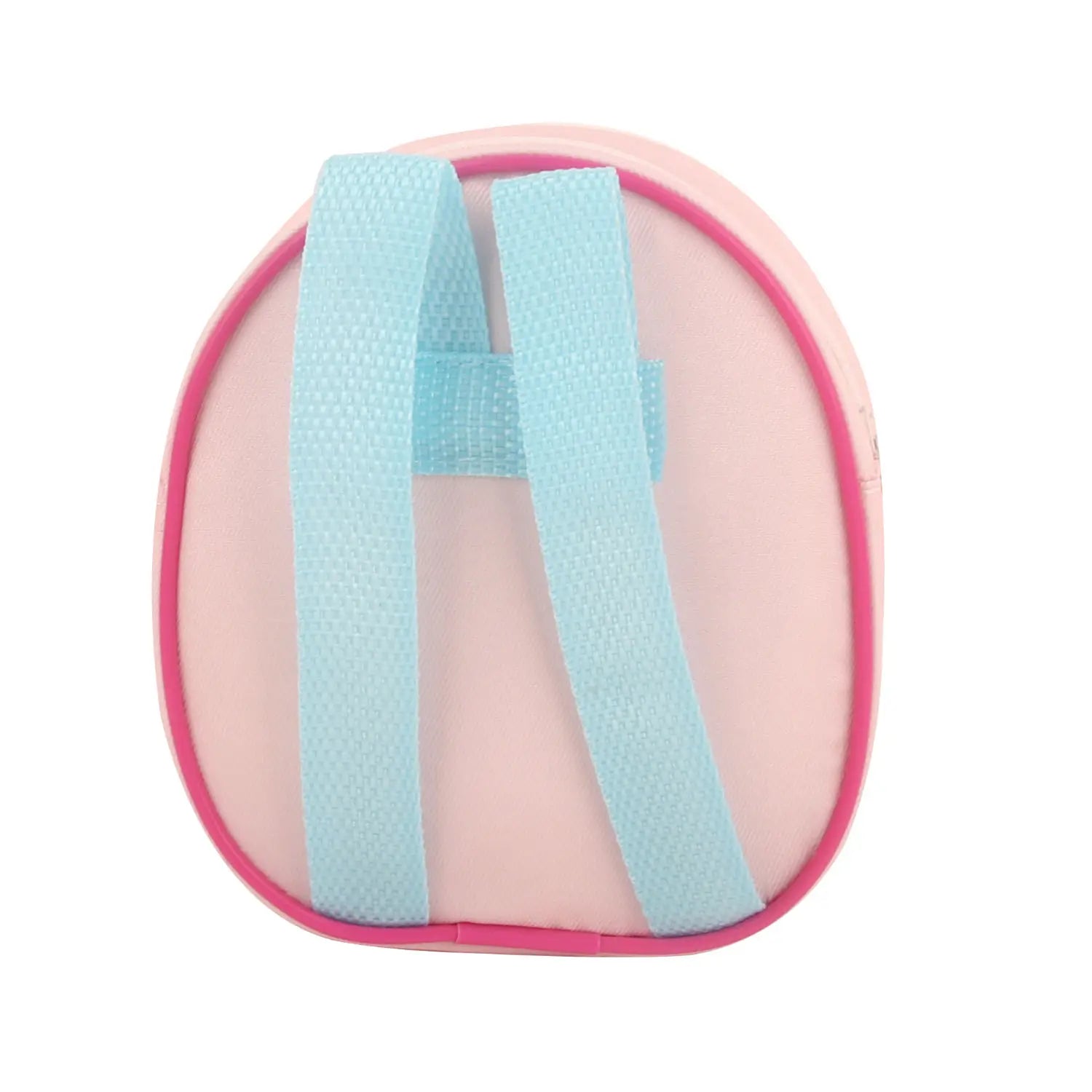 Sac à dos de poupée rose et bleu clair, avec un corps en tissu doux et des bretelles réglables, pour les voyages et un usage occasionnel