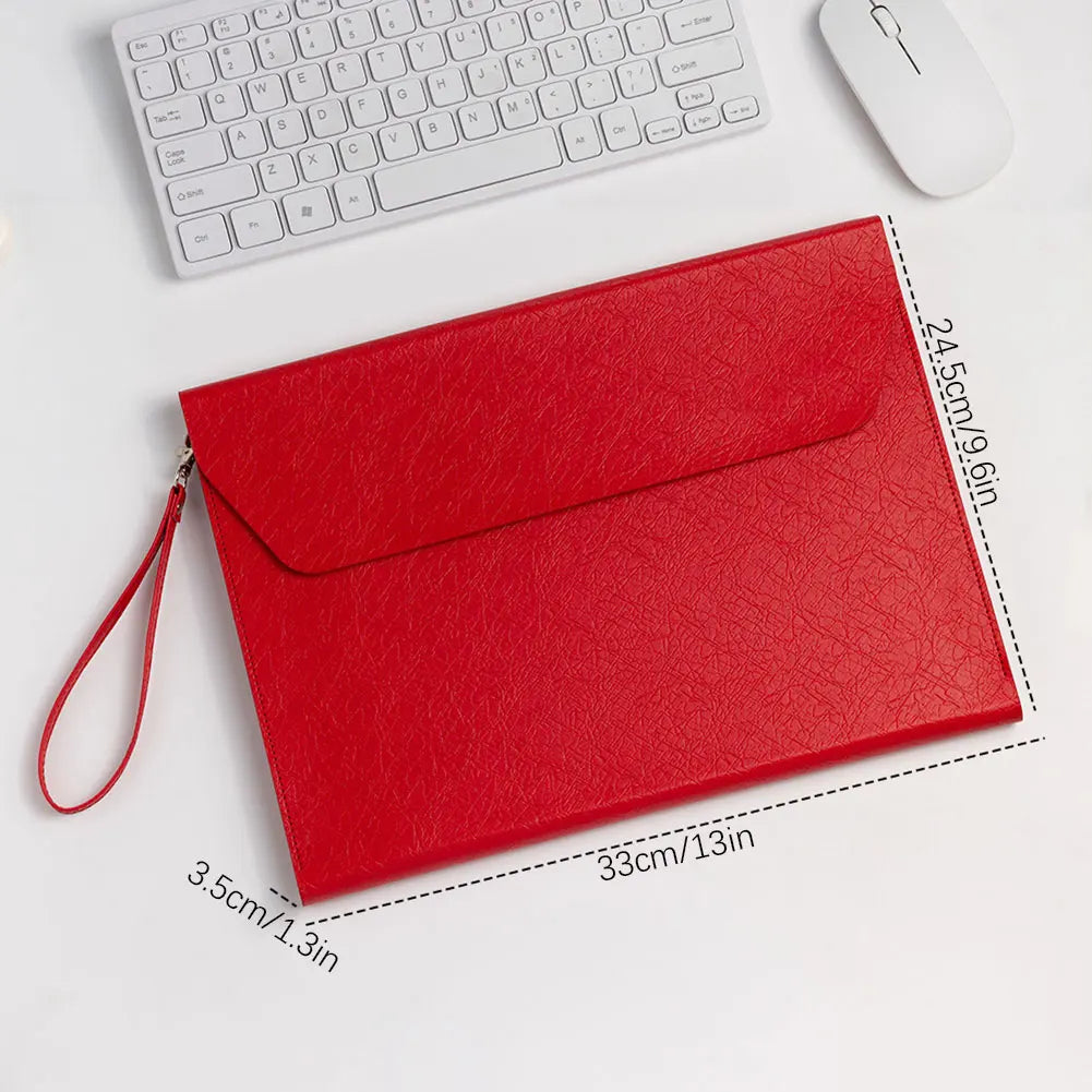 Leather A4 Document Folder,Business Briefcase File Bag,Document Paper Organiser Bag,Travel Document Holder For Office Storage