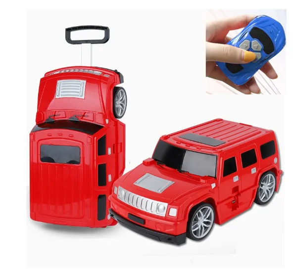 Kids Remote Control Car Luggage Suitcase Kids Rolling Travel Suitcase Carry On Hand Luggage Suitcase Kids car Toddlers for Boys